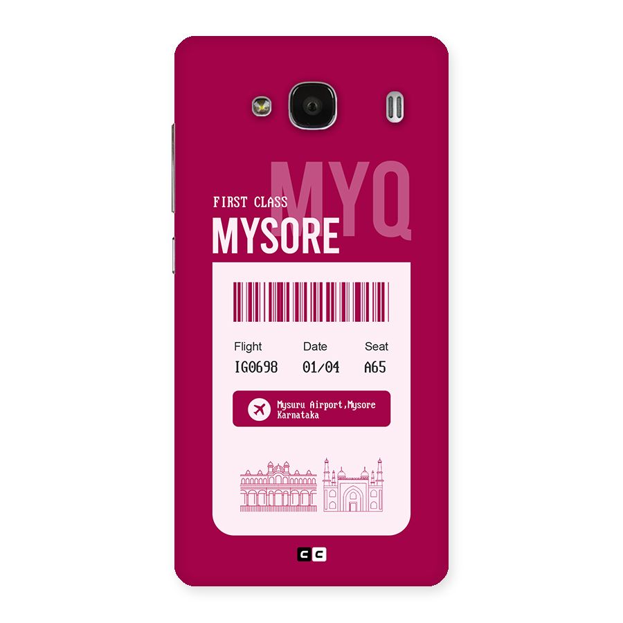 Mysore Boarding Pass Back Case for Redmi 2