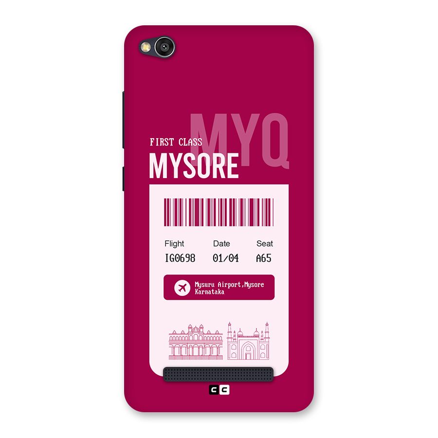 Mysore Boarding Pass Back Case for Redmi 4A