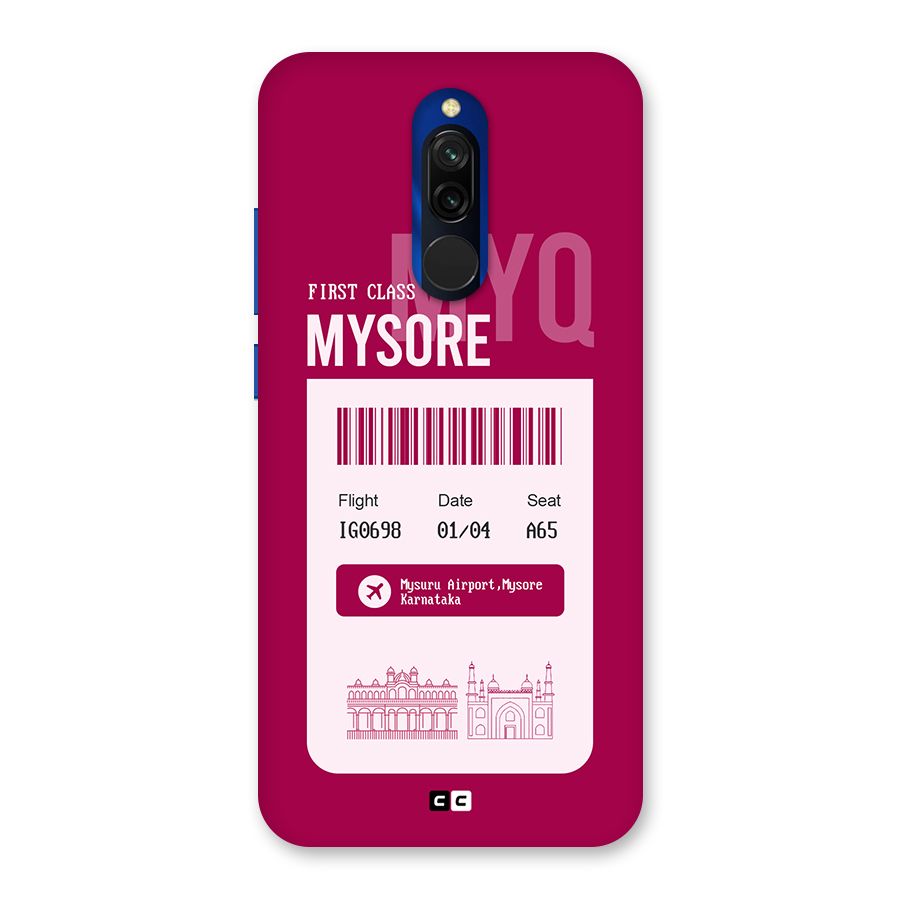 Mysore Boarding Pass Back Case for Redmi 8