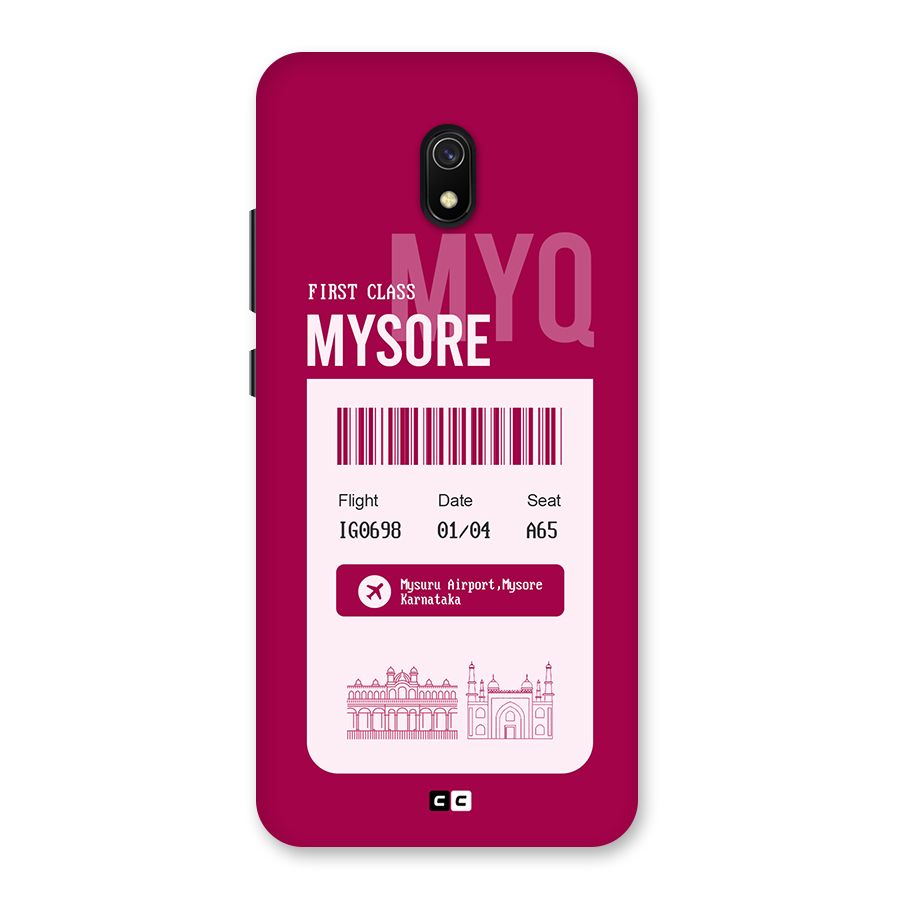 Mysore Boarding Pass Back Case for Redmi 8A