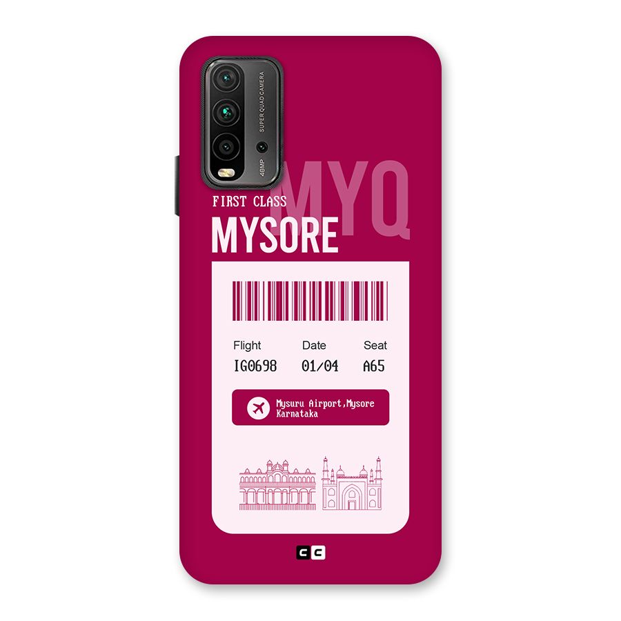 Mysore Boarding Pass Back Case for Redmi 9 Power