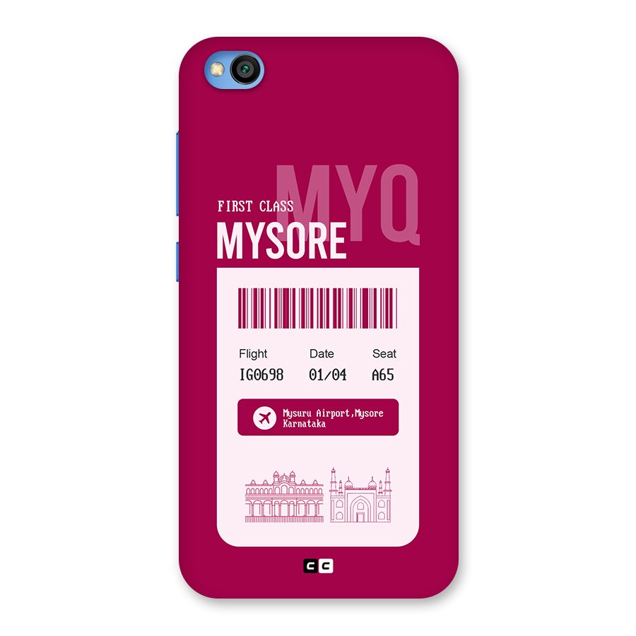 Mysore Boarding Pass Back Case for Redmi Go