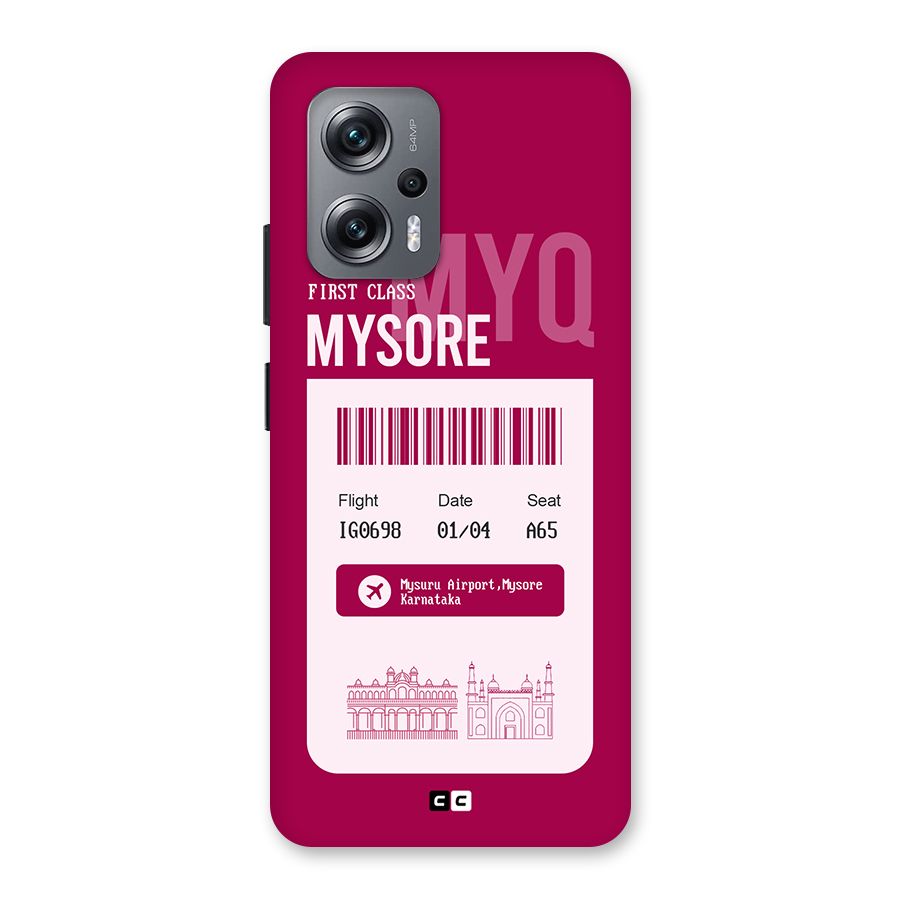 Mysore Boarding Pass Back Case for Redmi K50i