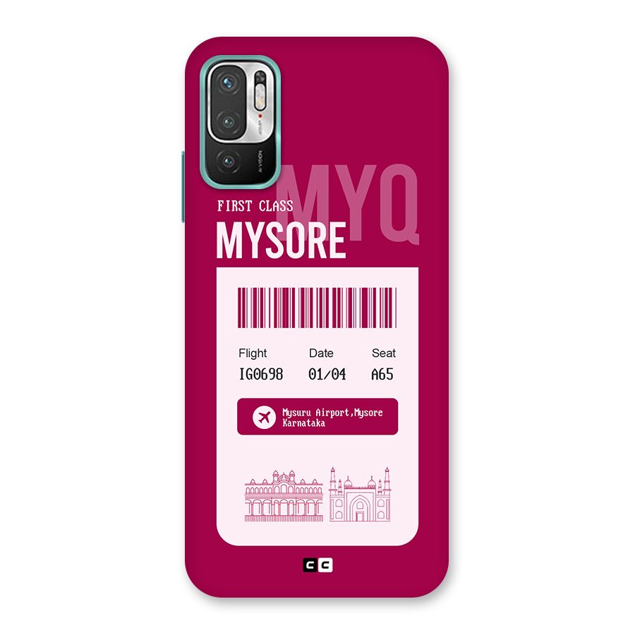 Mysore Boarding Pass Back Case for Redmi Note 10T 5G