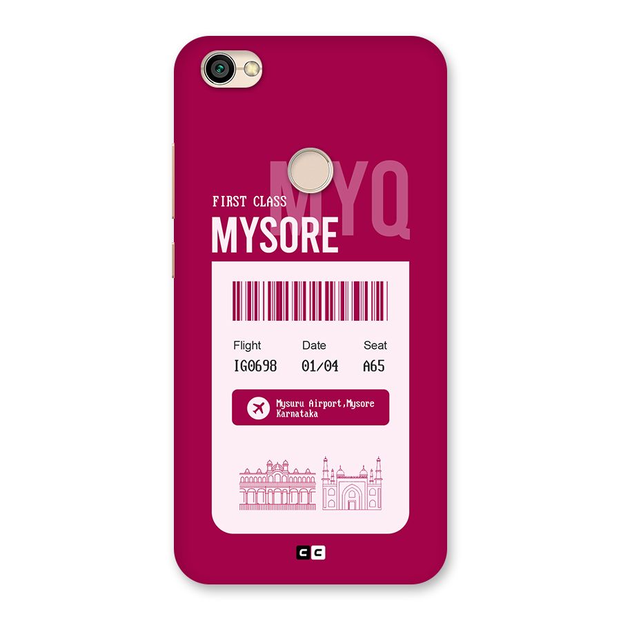Mysore Boarding Pass Back Case for Redmi Y1 2017