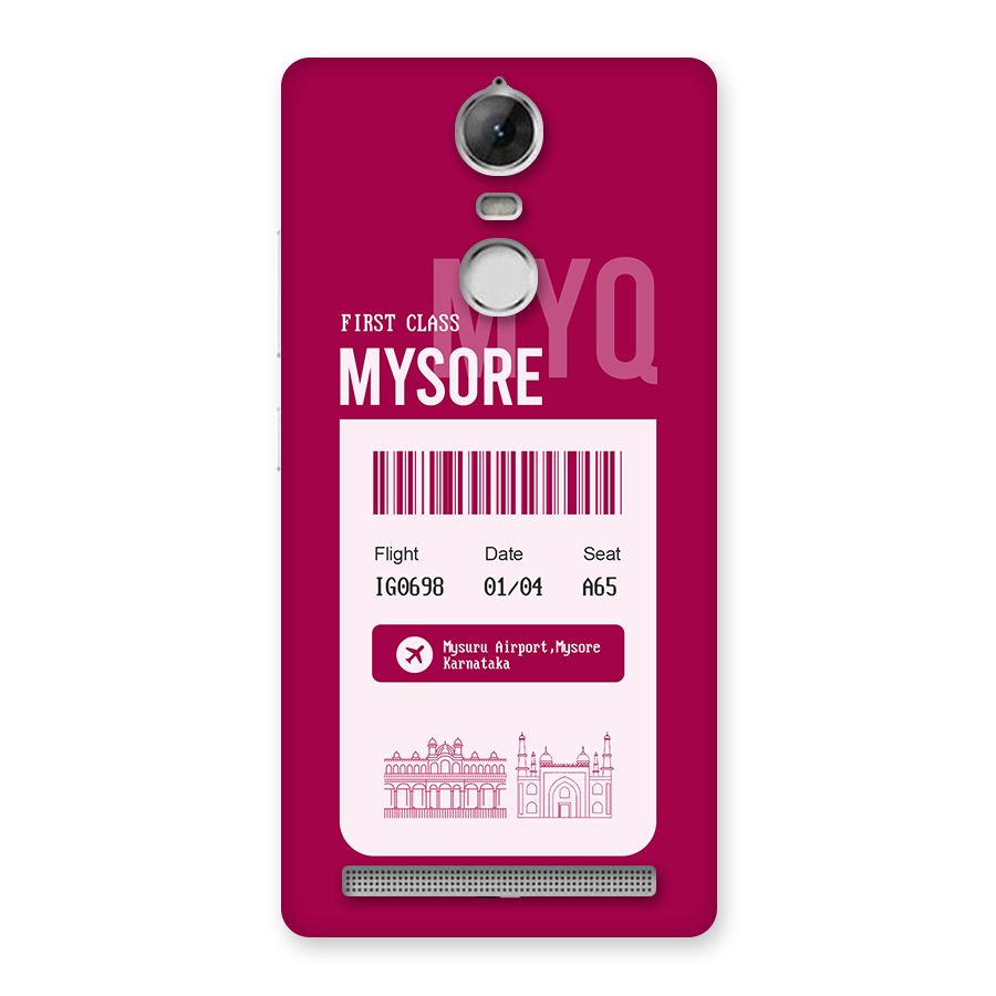 Mysore Boarding Pass Back Case for Vibe K5 Note