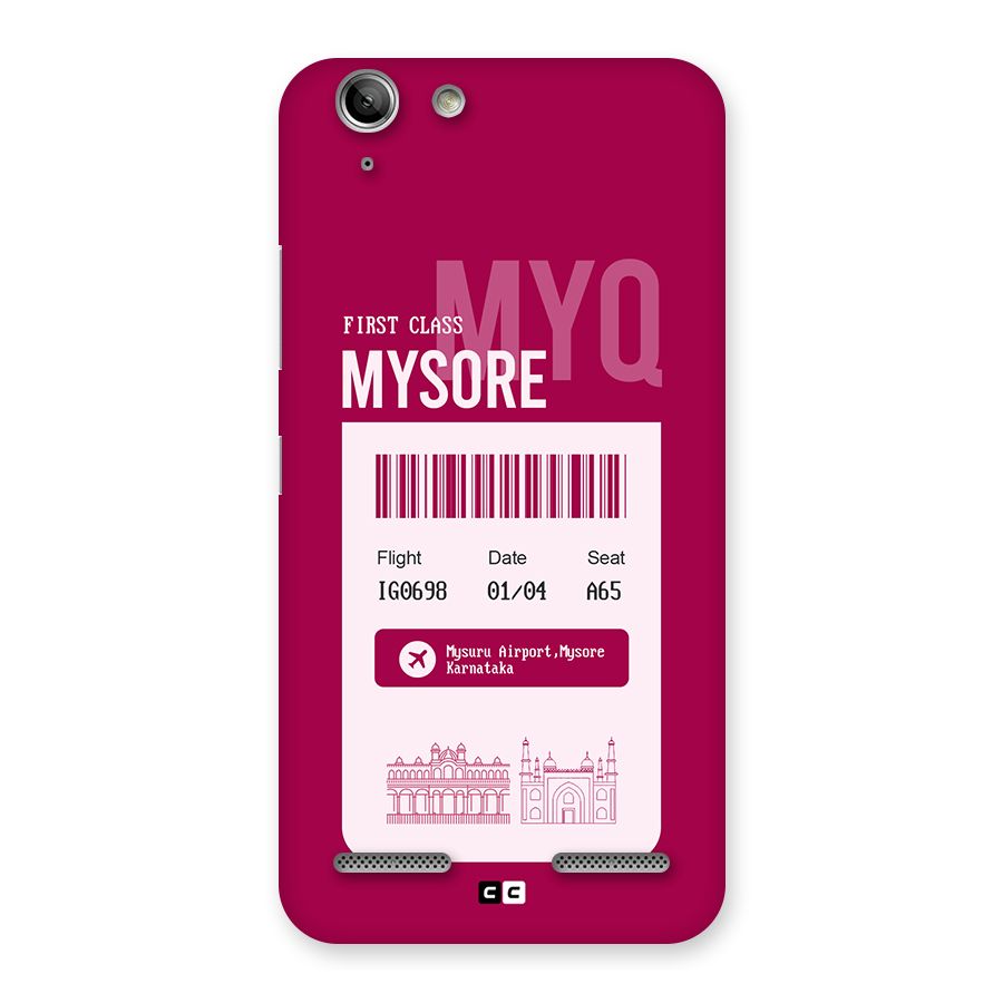 Mysore Boarding Pass Back Case for Vibe K5 Plus