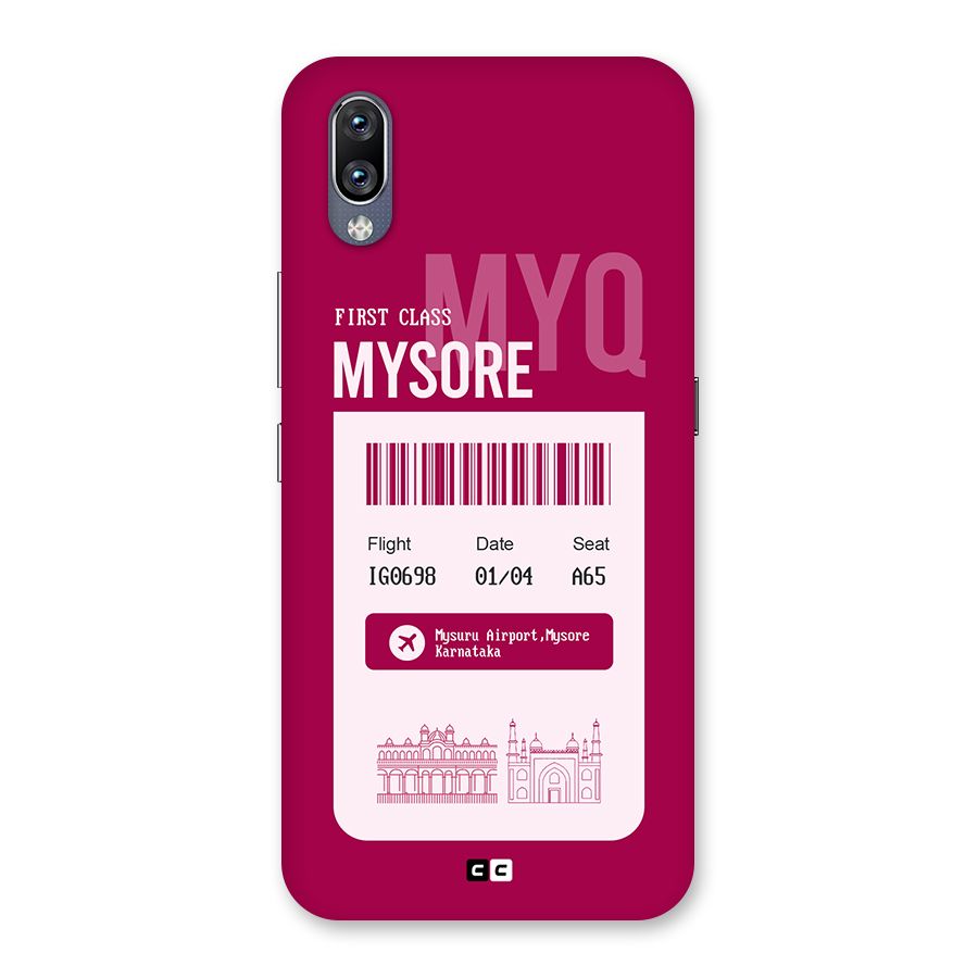 Mysore Boarding Pass Back Case for Vivo NEX