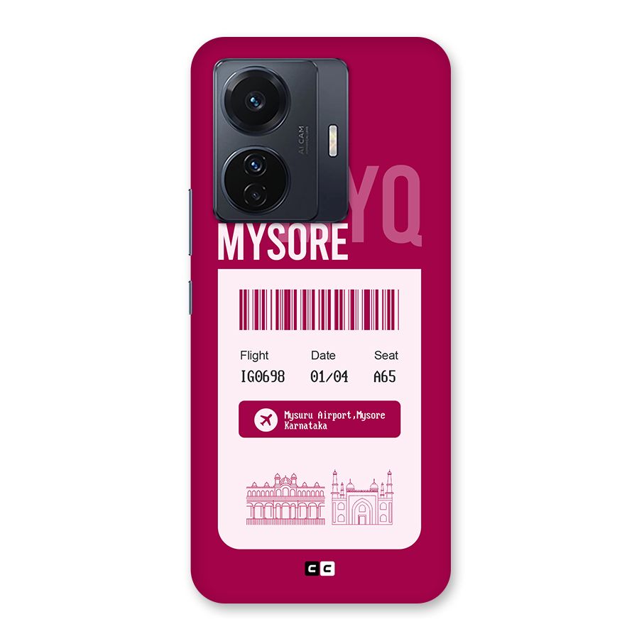 Mysore Boarding Pass Back Case for Vivo T1 Pro