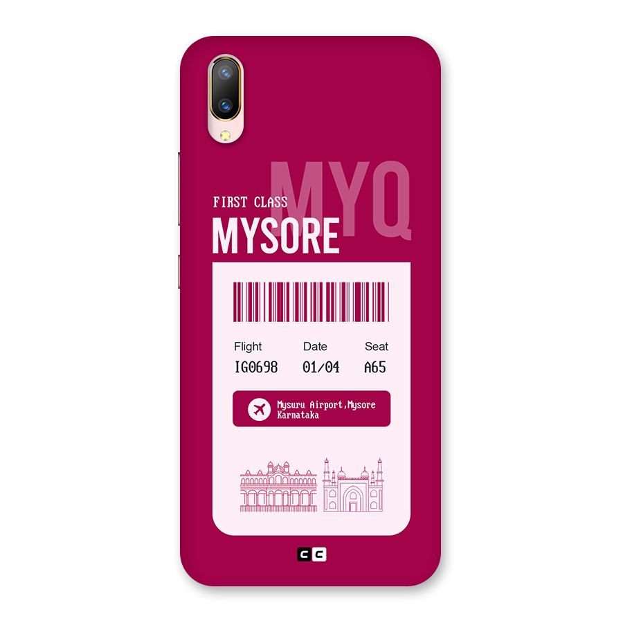 Mysore Boarding Pass Back Case for Vivo V11 Pro