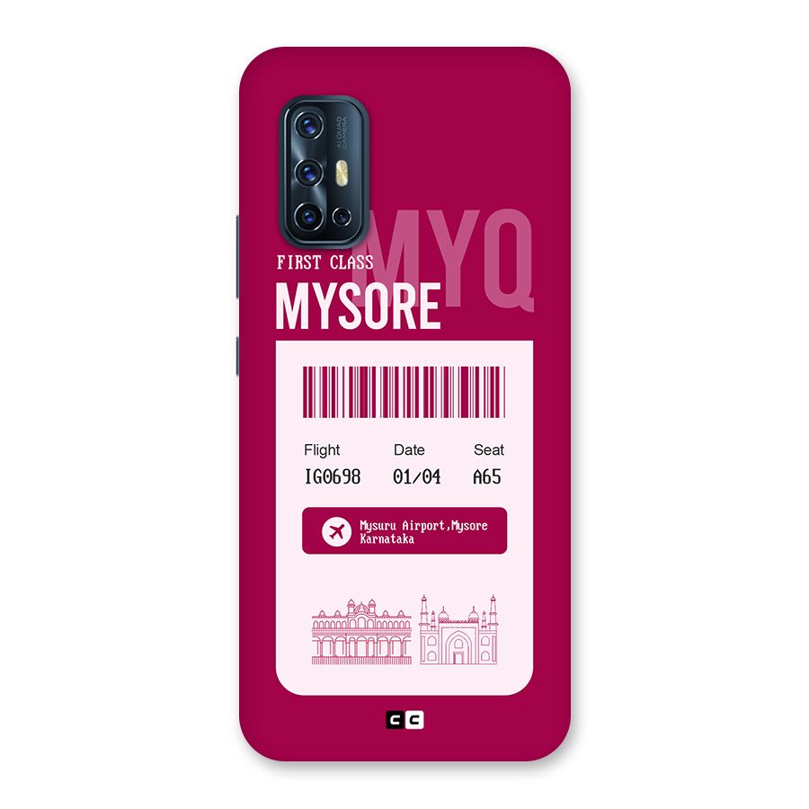 Mysore Boarding Pass Back Case for Vivo V17