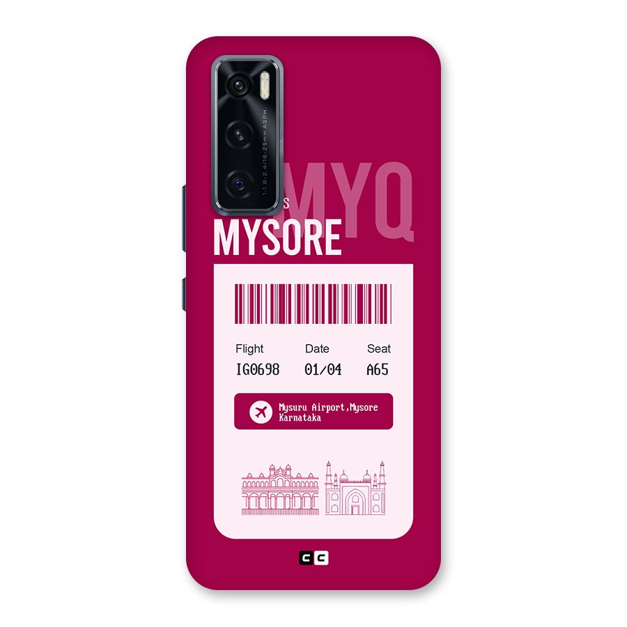 Mysore Boarding Pass Back Case for Vivo V20 SE