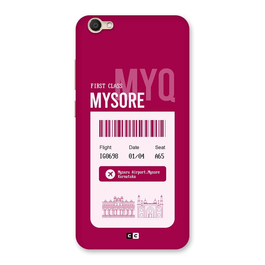 Mysore Boarding Pass Back Case for Vivo V5