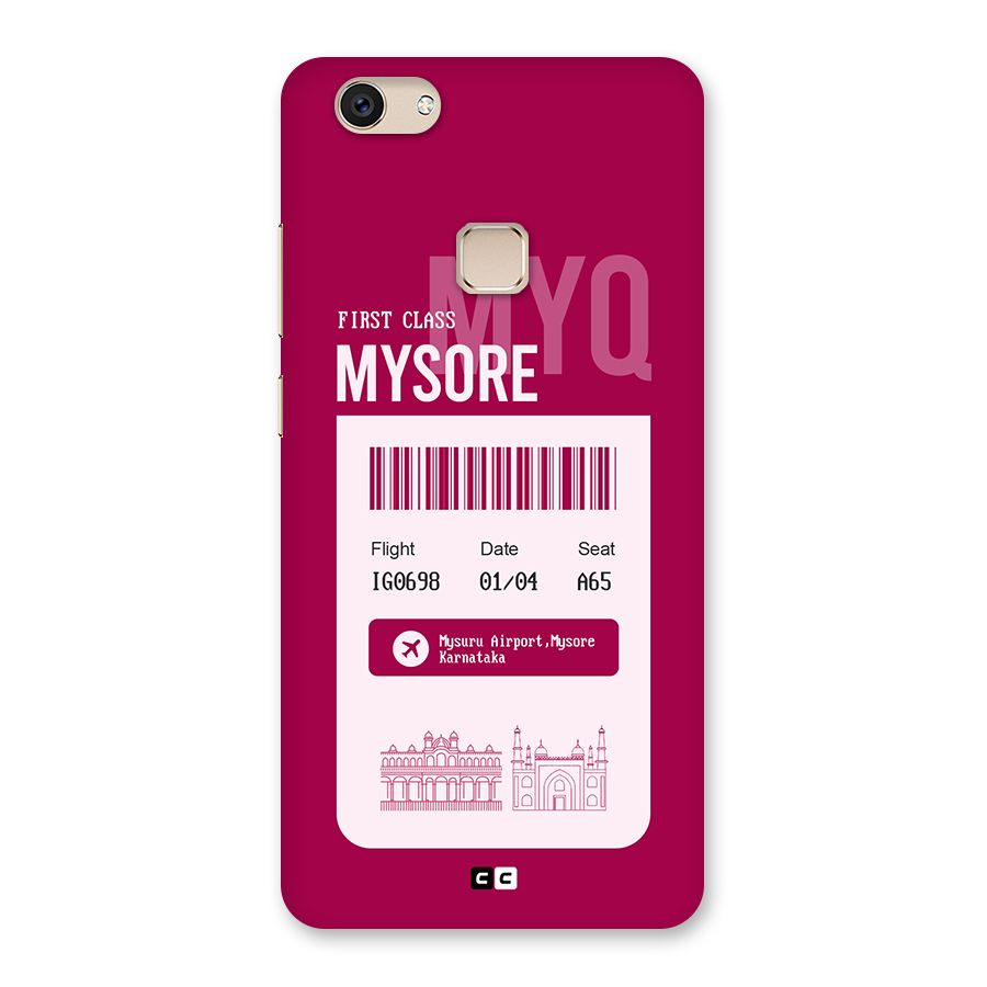 Mysore Boarding Pass Back Case for Vivo V7