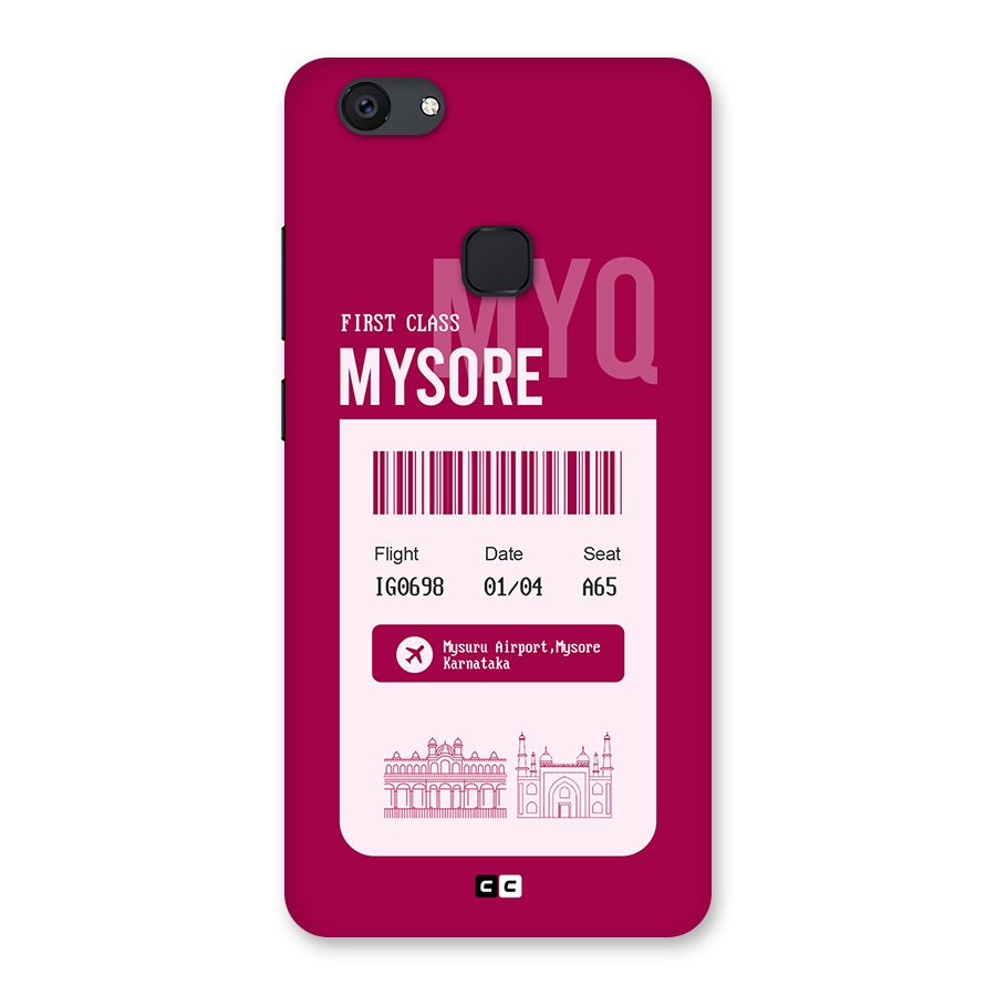 Mysore Boarding Pass Back Case for Vivo V7 Plus
