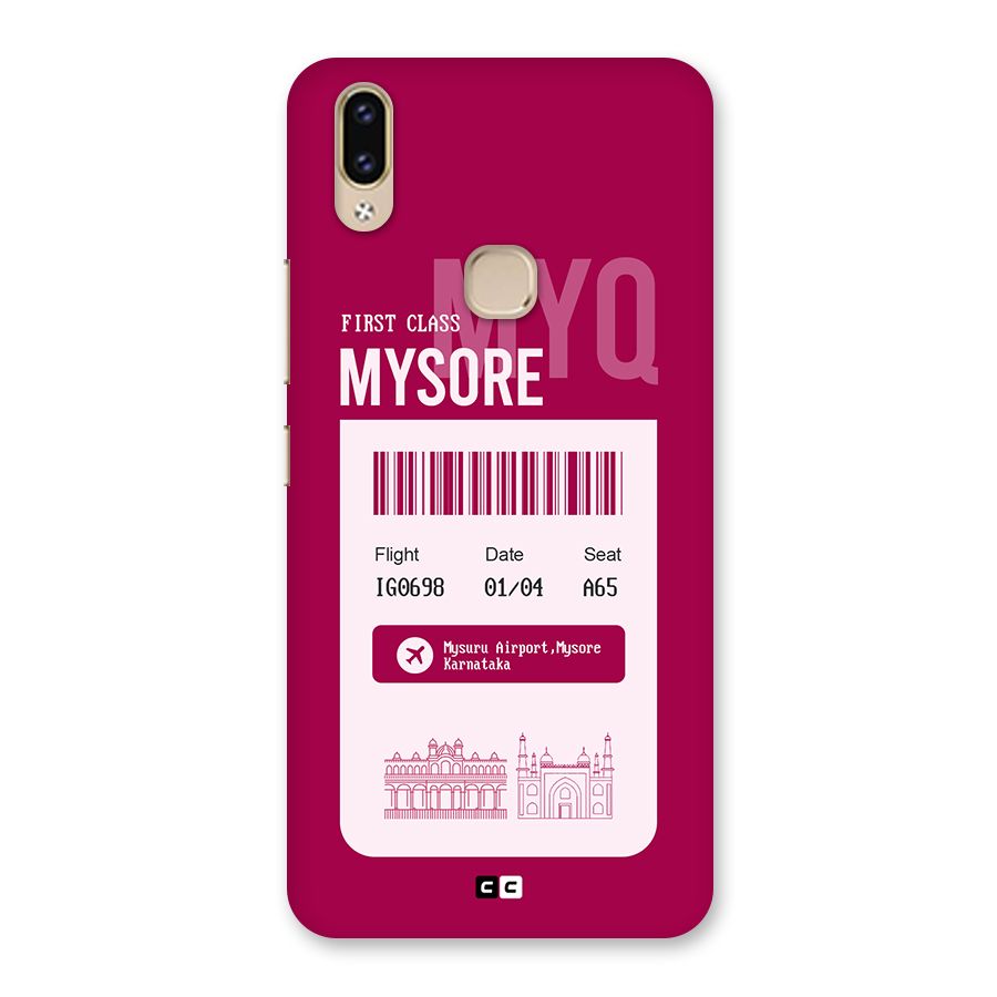Mysore Boarding Pass Back Case for Vivo V9 Youth
