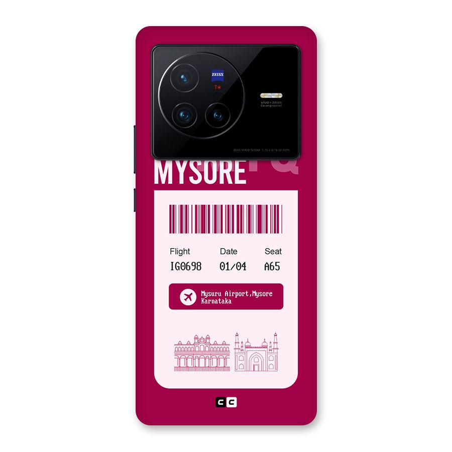 Mysore Boarding Pass Back Case for Vivo X80