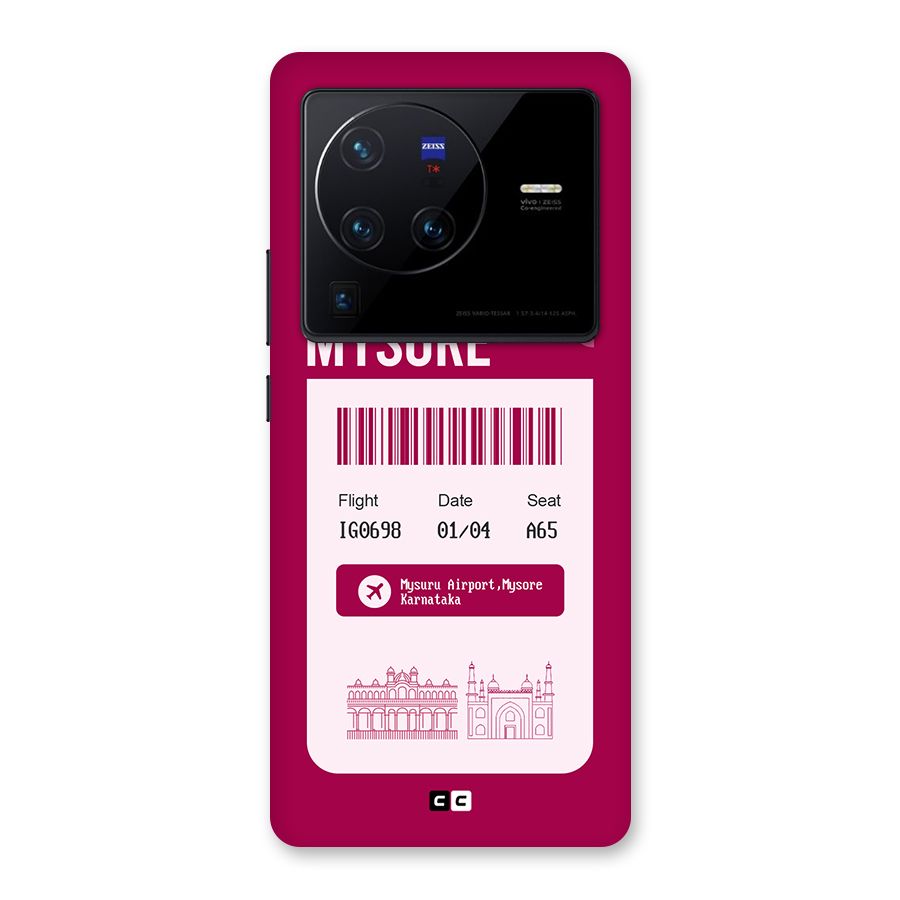 Mysore Boarding Pass Back Case for Vivo X80 Pro
