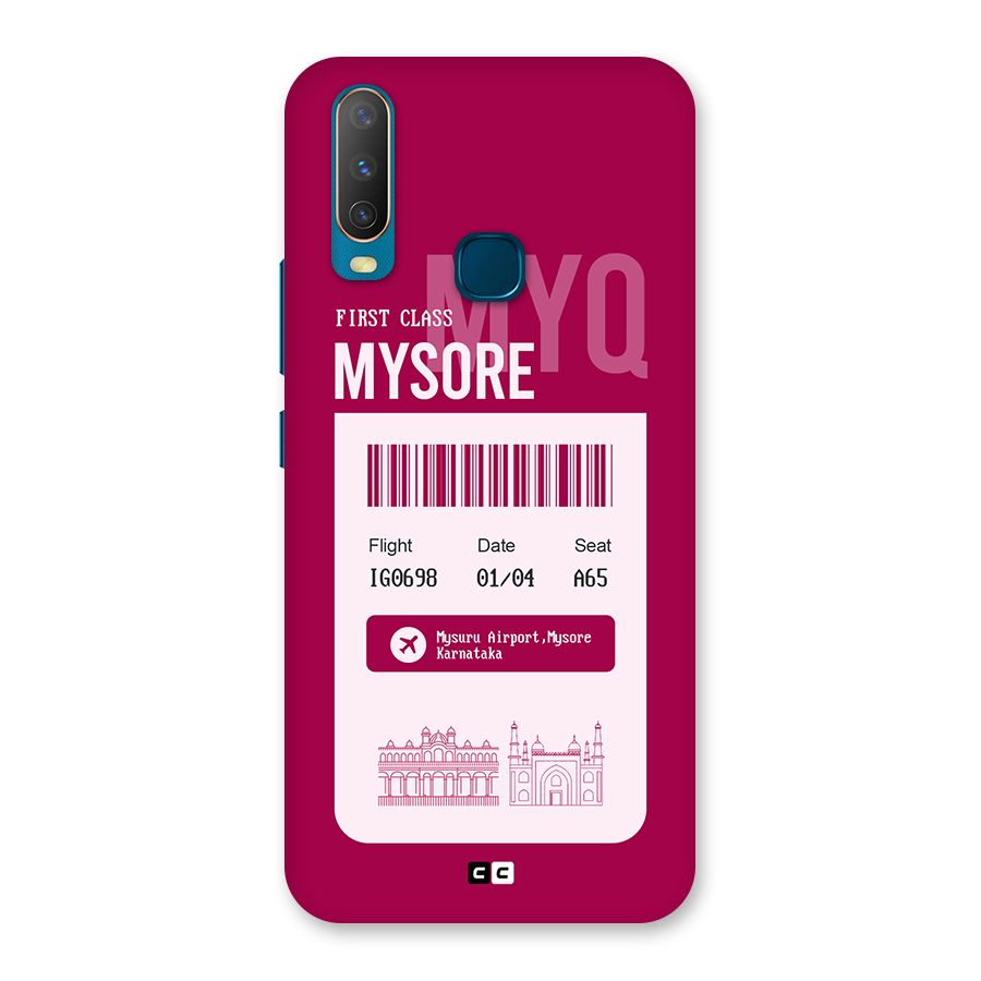 Mysore Boarding Pass Back Case for Vivo Y11