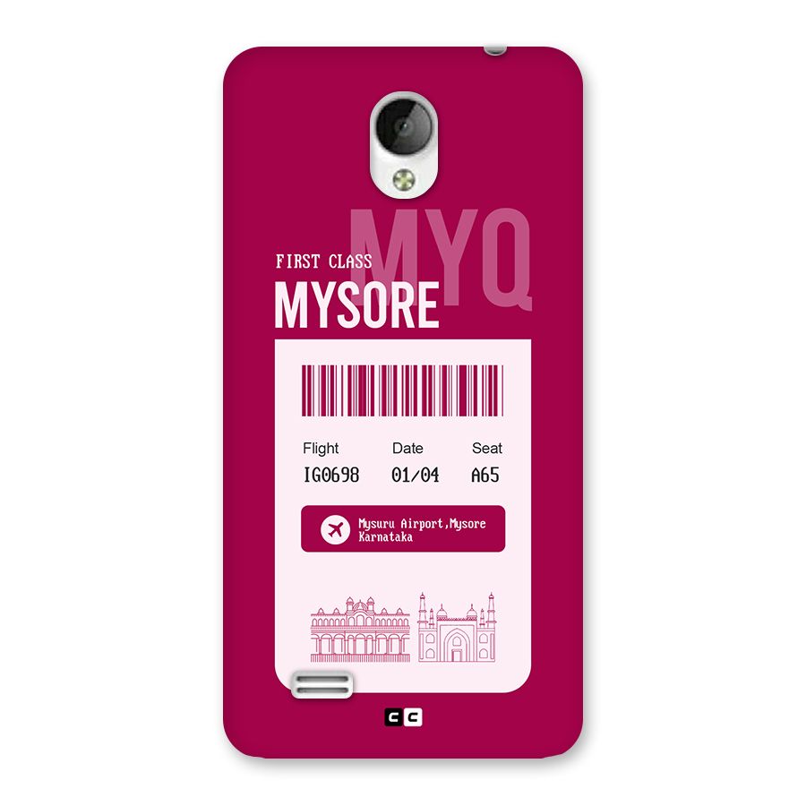 Mysore Boarding Pass Back Case for Vivo Y21