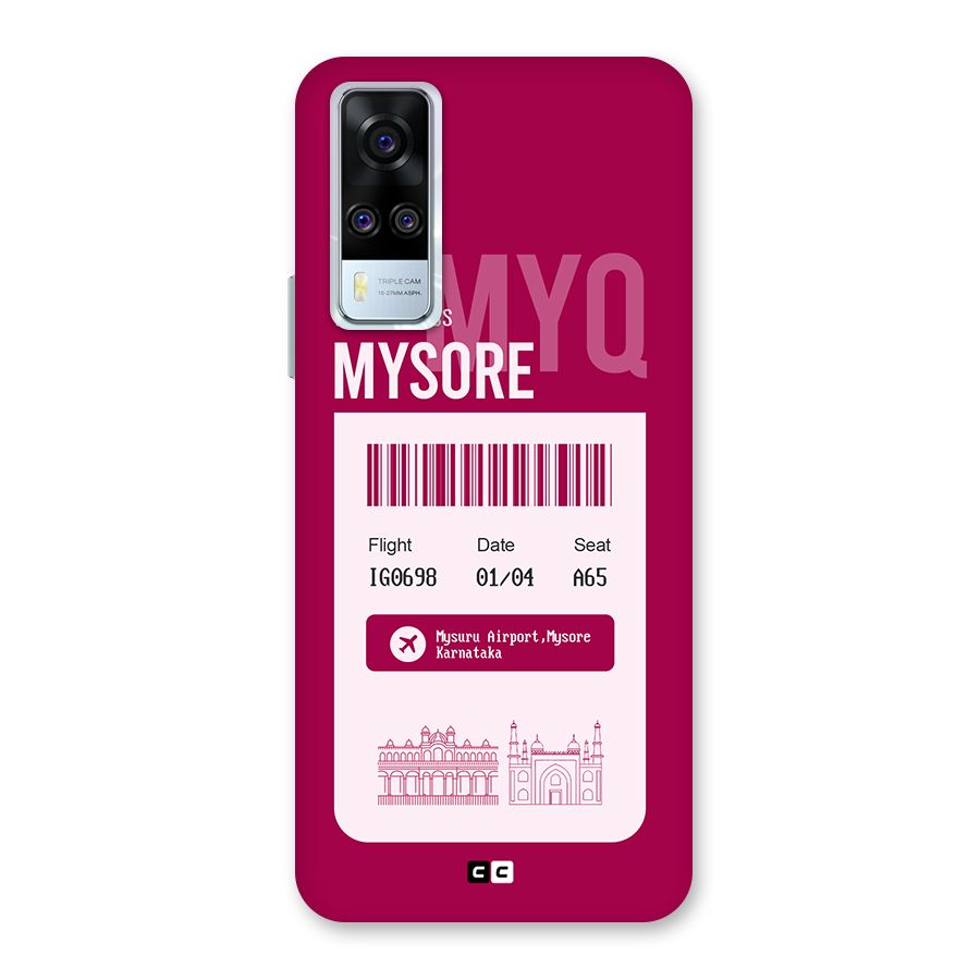 Mysore Boarding Pass Back Case for Vivo Y31