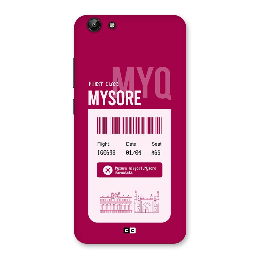 Mysore Boarding Pass Back Case for Vivo Y69