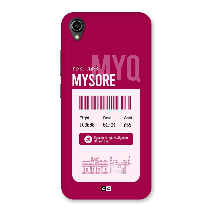 Mysore Boarding Pass Back Case for Vivo Y90