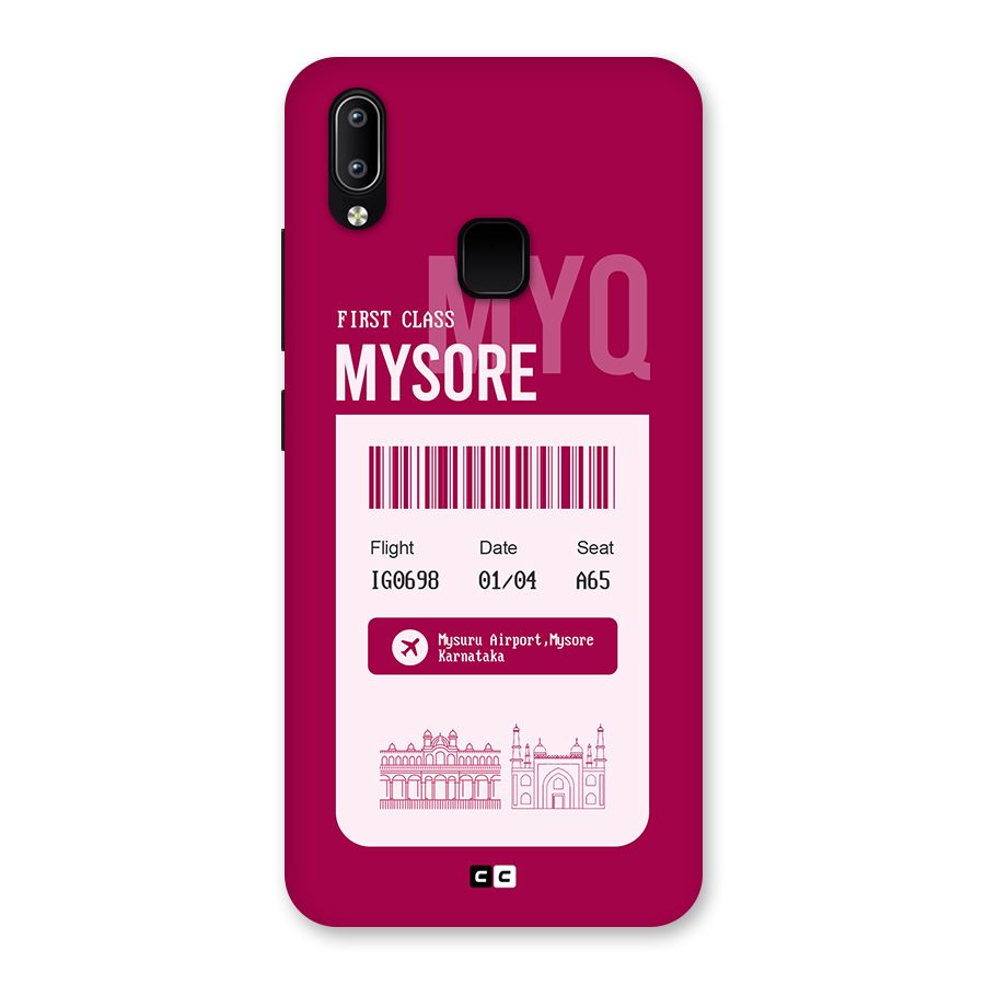Mysore Boarding Pass Back Case for Vivo Y93
