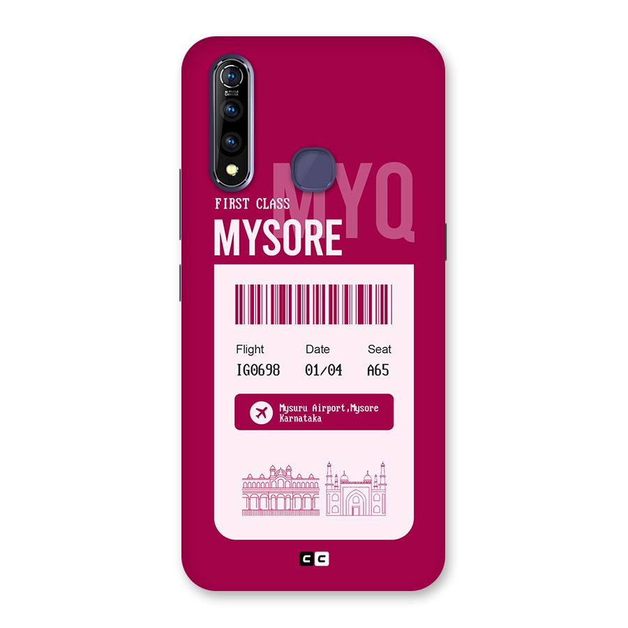 Mysore Boarding Pass Back Case for Vivo Z1 Pro