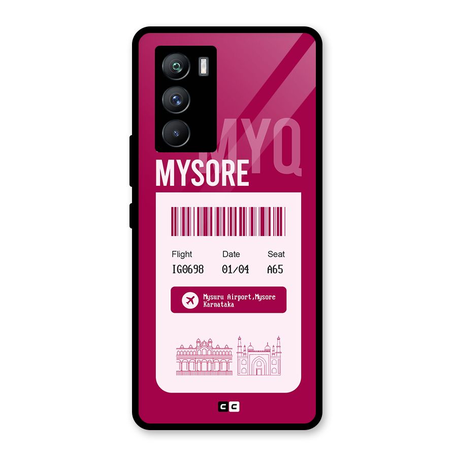 Mysore Boarding Pass Glass Back Case for Vivo iQOO 9 SE