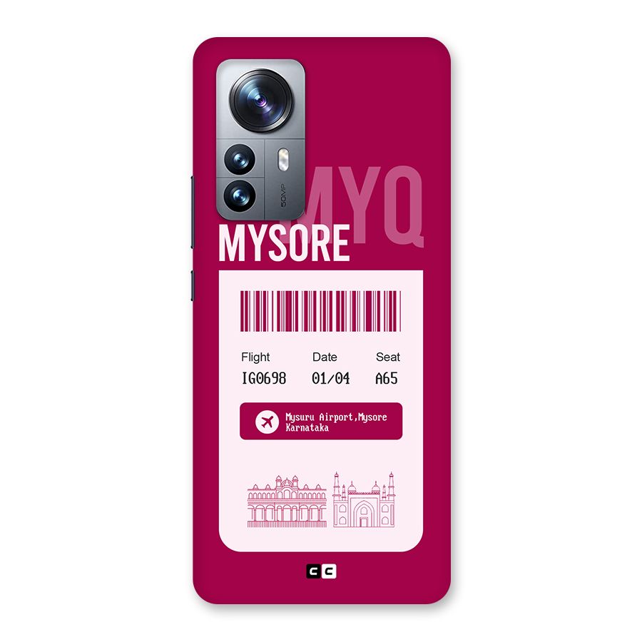 Mysore Boarding Pass Back Case for Xiaomi 12 Pro