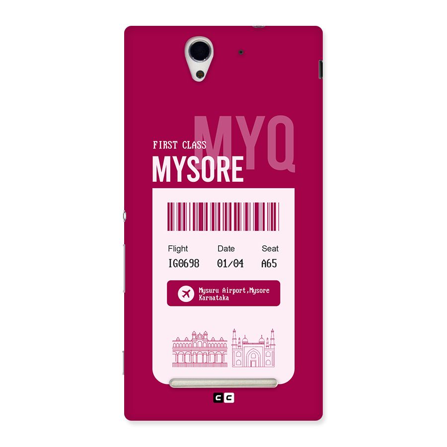Mysore Boarding Pass Back Case for Xperia C3