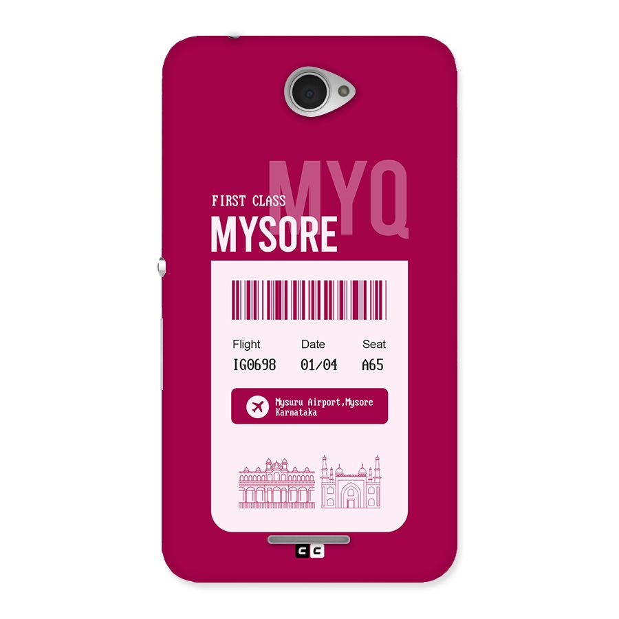 Mysore Boarding Pass Back Case for Xperia E4
