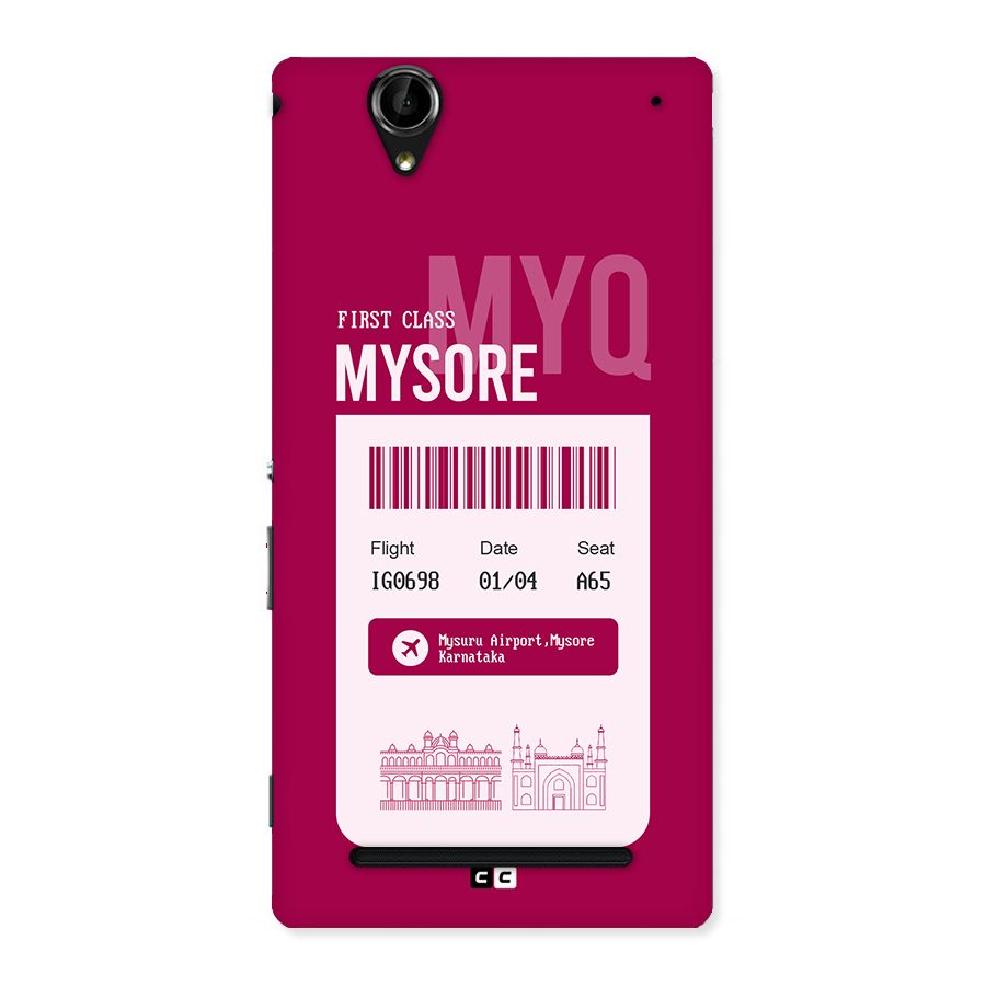 Mysore Boarding Pass Back Case for Xperia T2