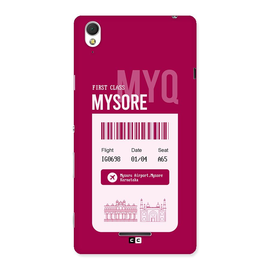 Mysore Boarding Pass Back Case for Xperia T3