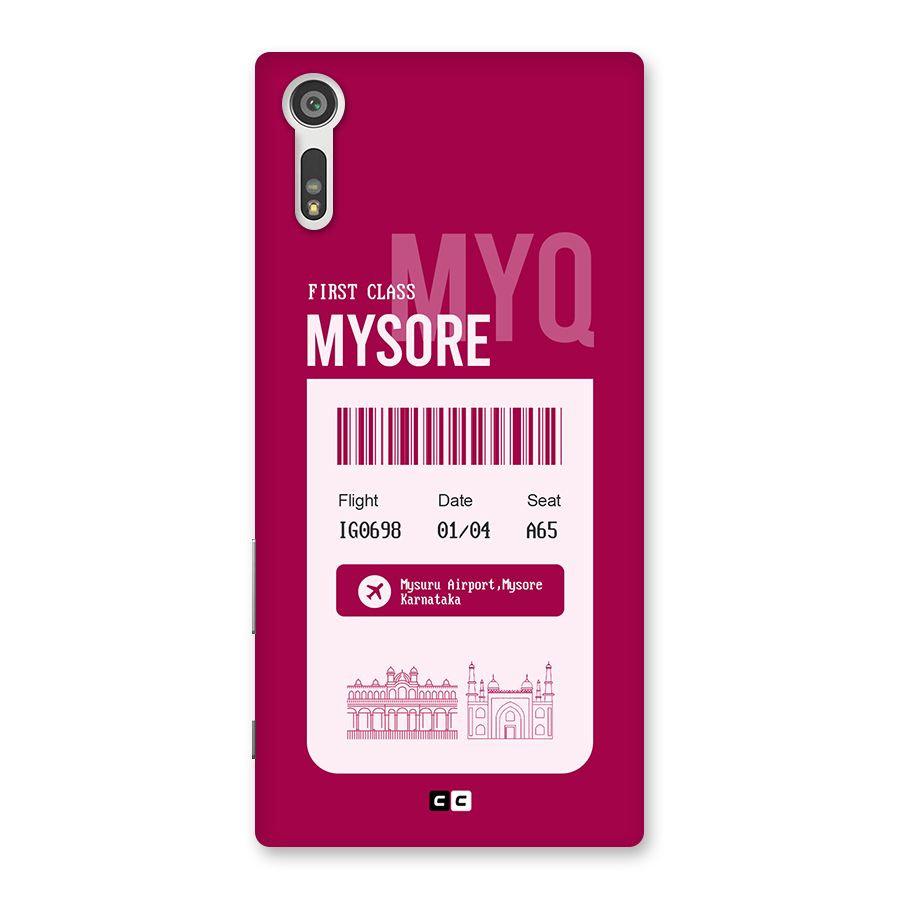 Mysore Boarding Pass Back Case for Xperia XZ
