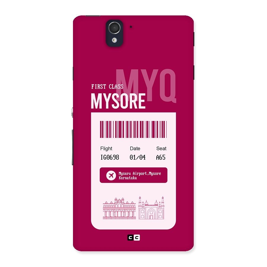 Mysore Boarding Pass Back Case for Xperia Z