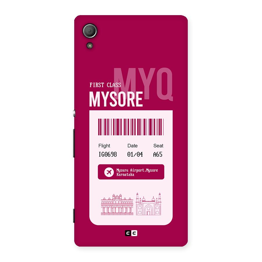 Mysore Boarding Pass Back Case for Xperia Z4