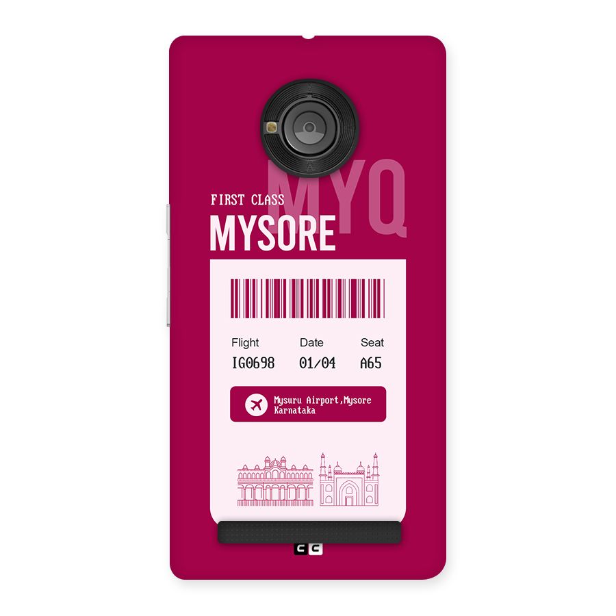 Mysore Boarding Pass Back Case for Yuphoria