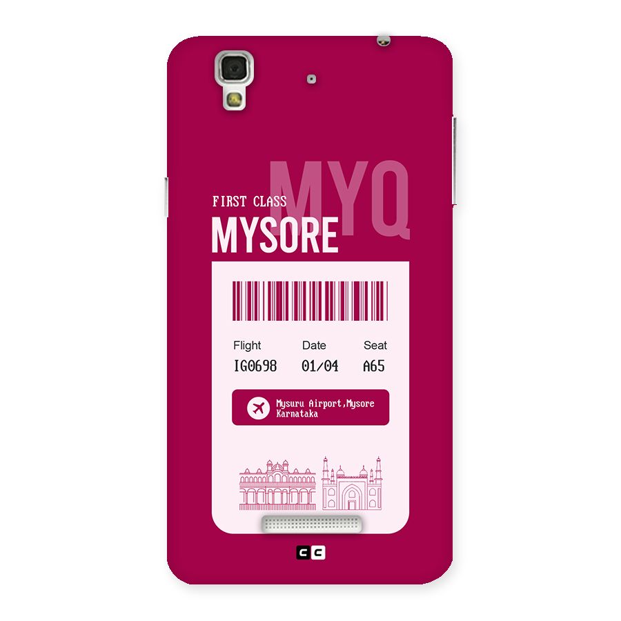 Mysore Boarding Pass Back Case for Yureka