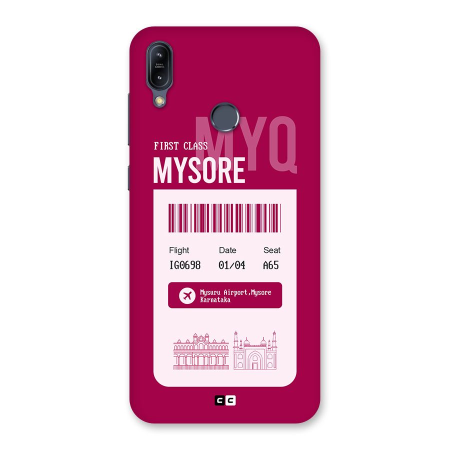 Mysore Boarding Pass Back Case for Zenfone Max M2