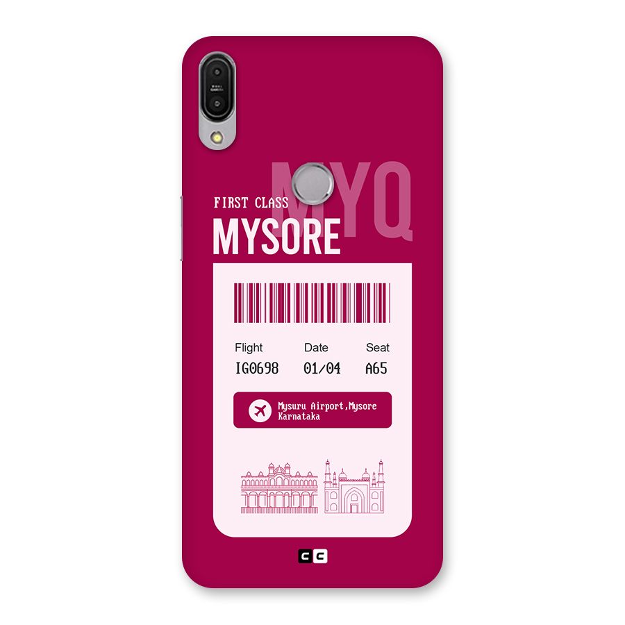 Mysore Boarding Pass Back Case for Zenfone Max Pro M1