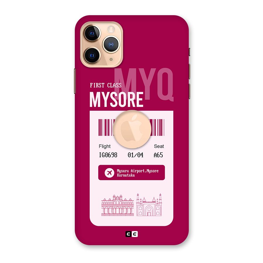 Mysore Boarding Pass Back Case for iPhone 11 Pro Max Logo Cut