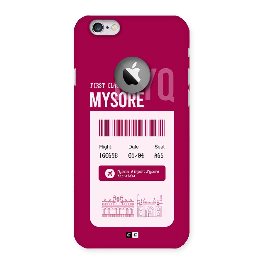 Mysore Boarding Pass Back Case for iPhone 6 Logo Cut