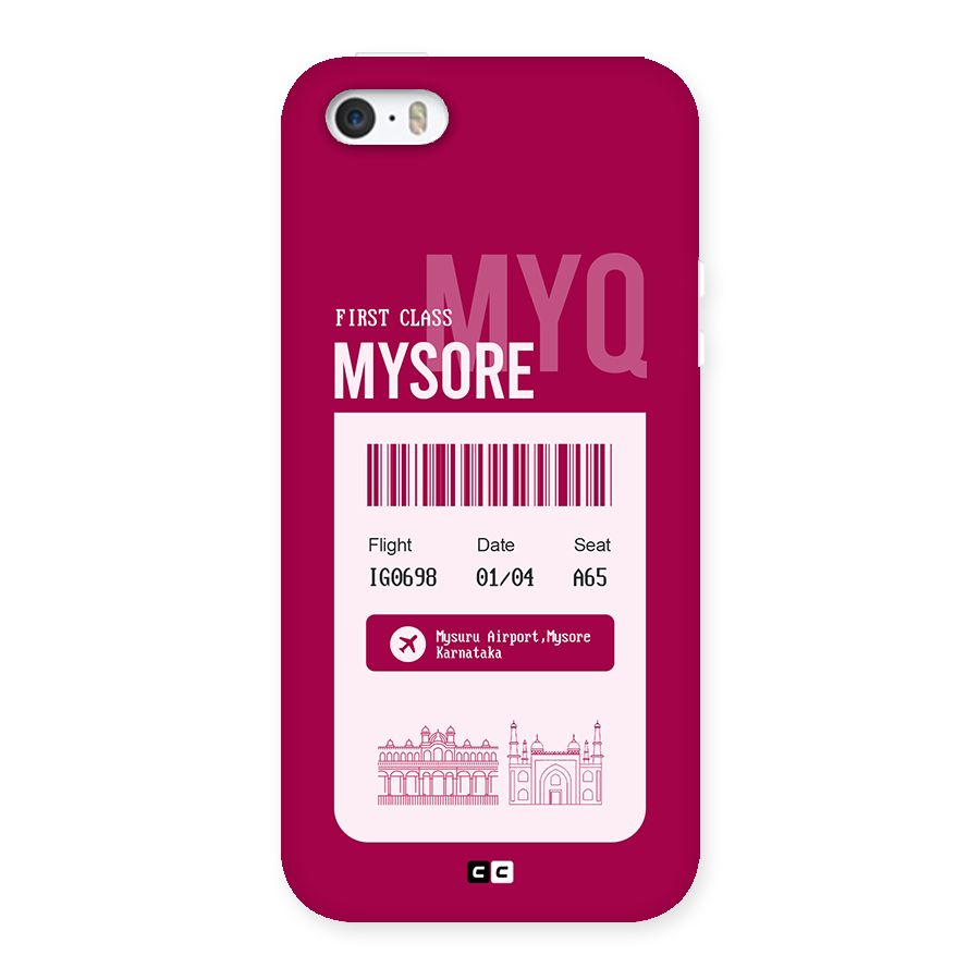 Mysore Boarding Pass Back Case for iPhone SE 2016