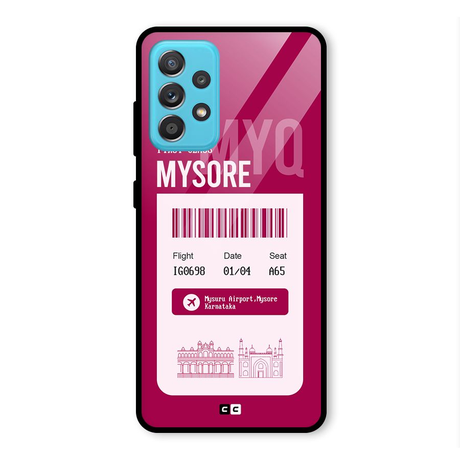 Mysore Boarding Pass Glass Back Case for Galaxy A52