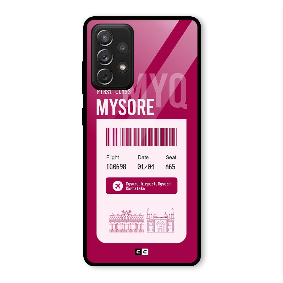 Mysore Boarding Pass Glass Back Case for Galaxy A72
