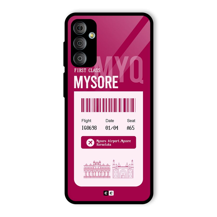 Mysore Boarding Pass Glass Back Case for Galaxy F23