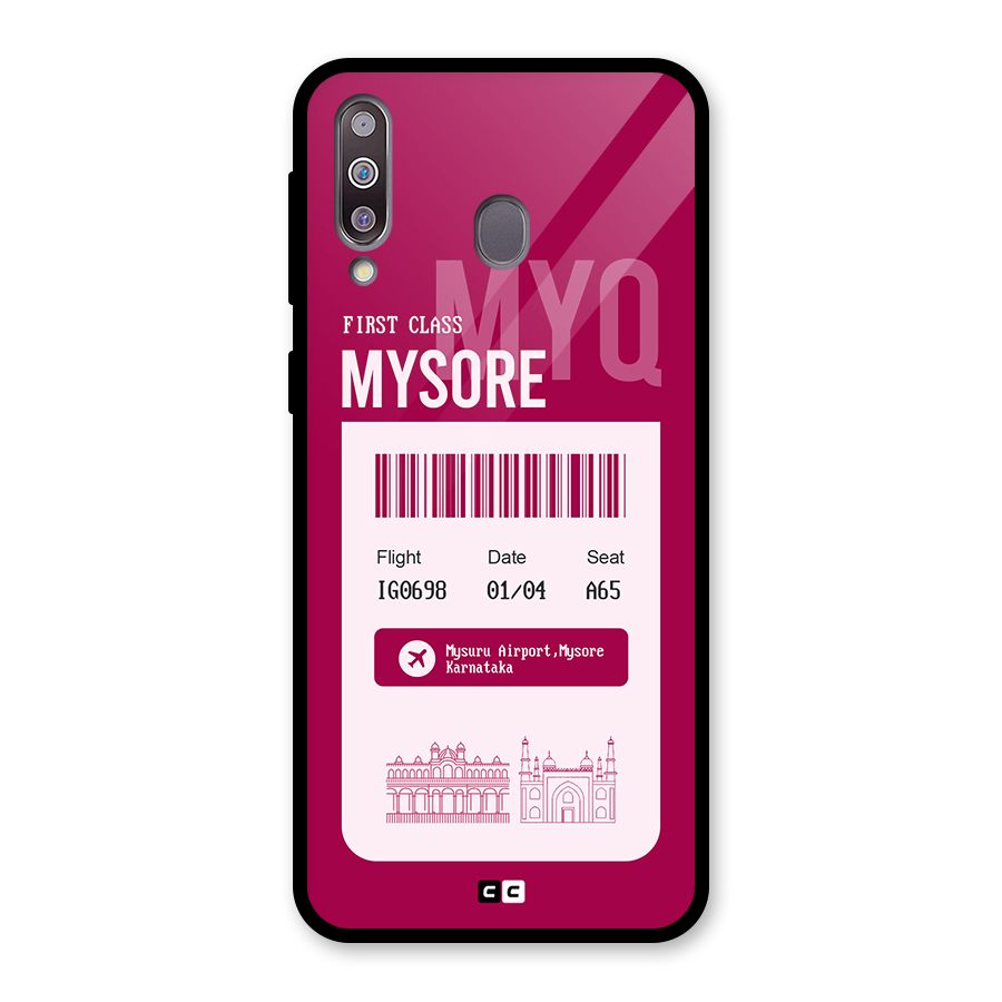 Mysore Boarding Pass Glass Back Case for Galaxy M30