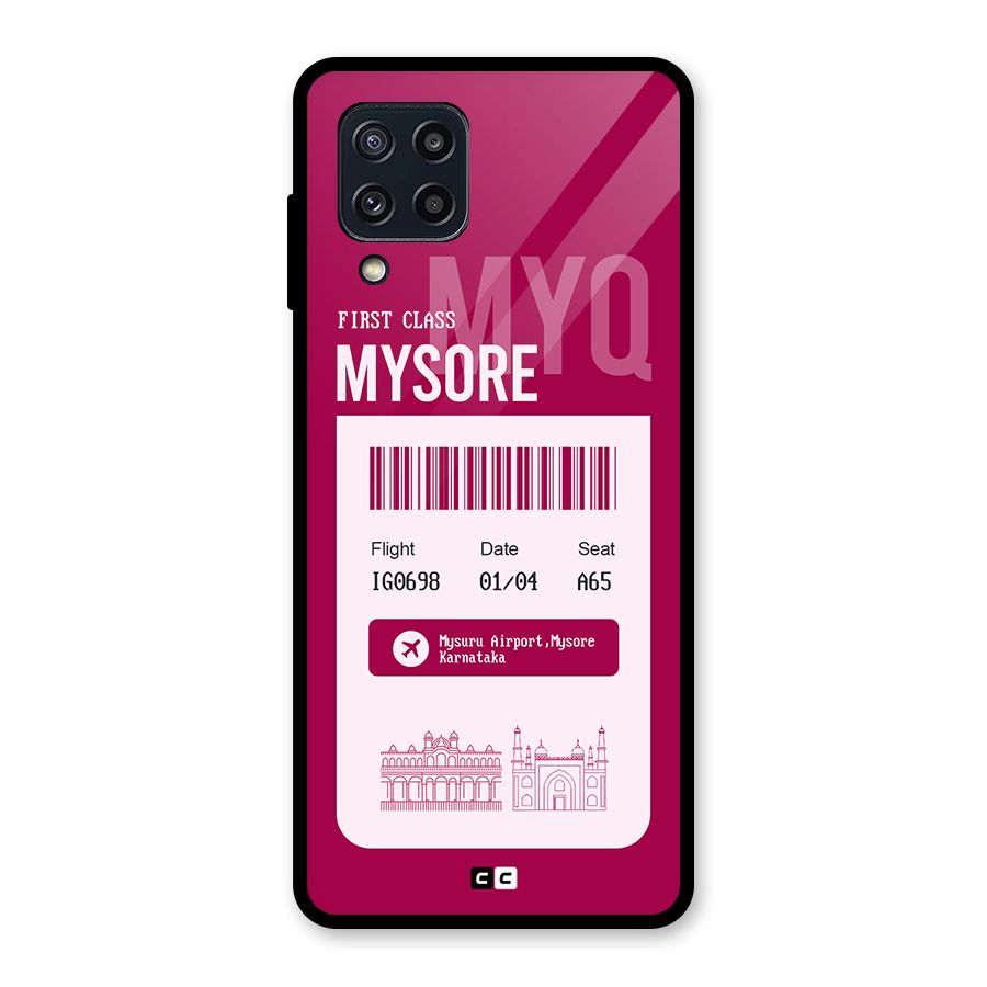 Mysore Boarding Pass Glass Back Case for Galaxy M32